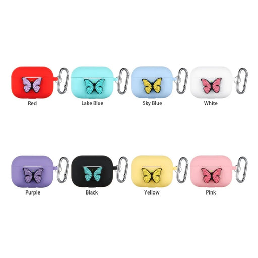 Butterfly Decor Silicone Protective Case Headsets Accessories for Apple AirPods Pro - Black - 2