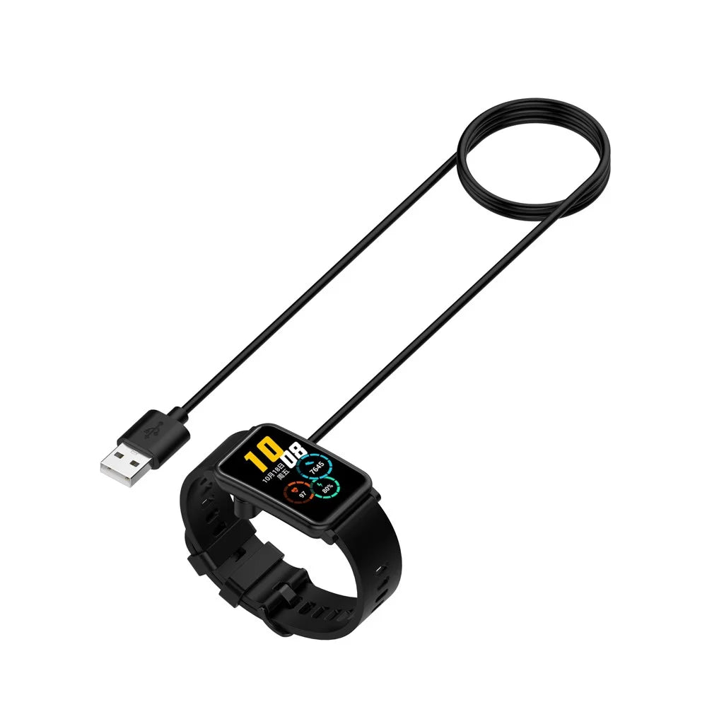 1M Magnetic USB Charging Dock Cable for Huawei Band 11 Pro / Band 11 / Watch Fit Special Edition B39 / S-TAG / Watch Fit 2 / Children's Watch 4X / Watch 4 Pro / Watch Fit / Band 7 / Honor Watch ES / Honor Band 6 - Black - 2
