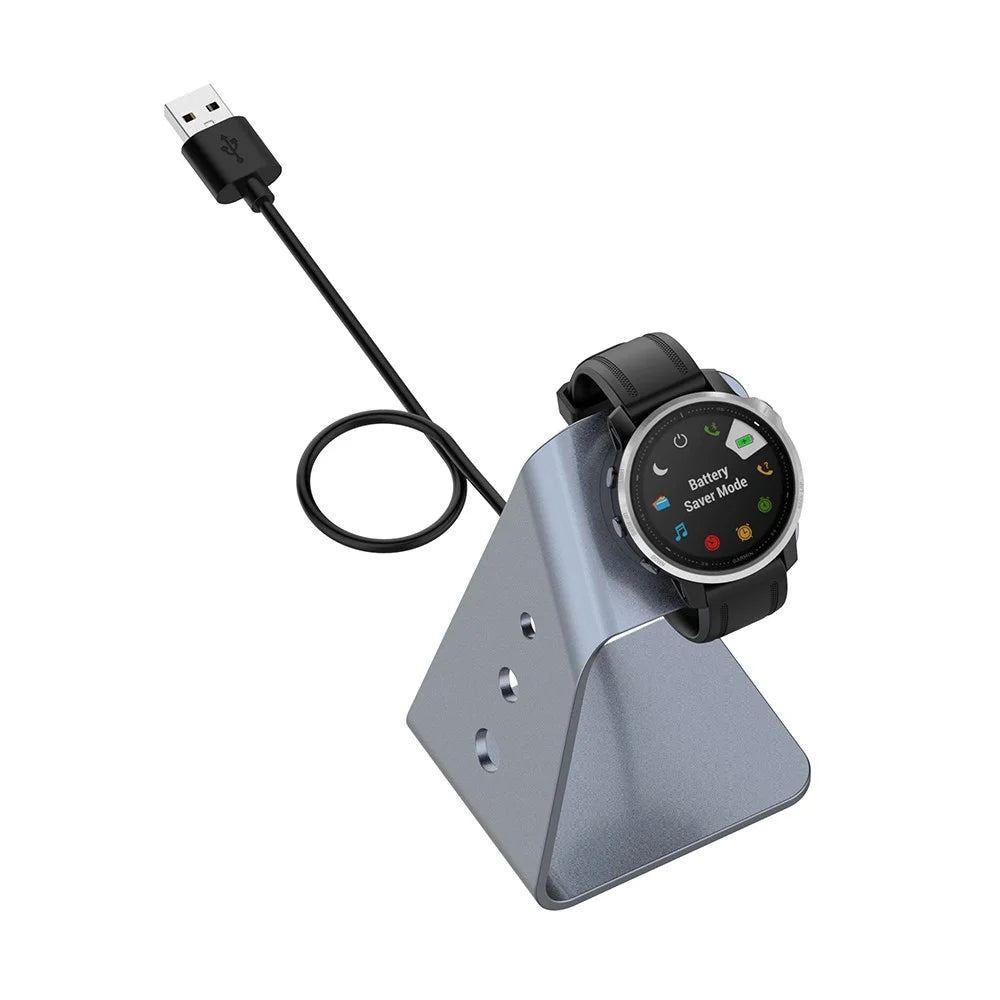 Charging Dock Stand Station Cradle Holder with 1.5M USB Cable for Garmin Fenix 7/Fenix 7S/Fenix 7X/Forerunner 745/Fenix 6/Fenix 6X/Fenix 6S - Grey - 7