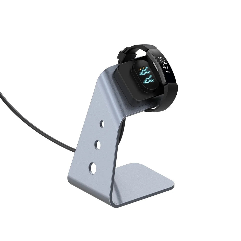 Aluminum Alloy USB Charging Dock Bracket Charging Cradle Stand for Fitbit Inspire/Inspire HR/Ace2 Smart Bracelet - Grey - 3