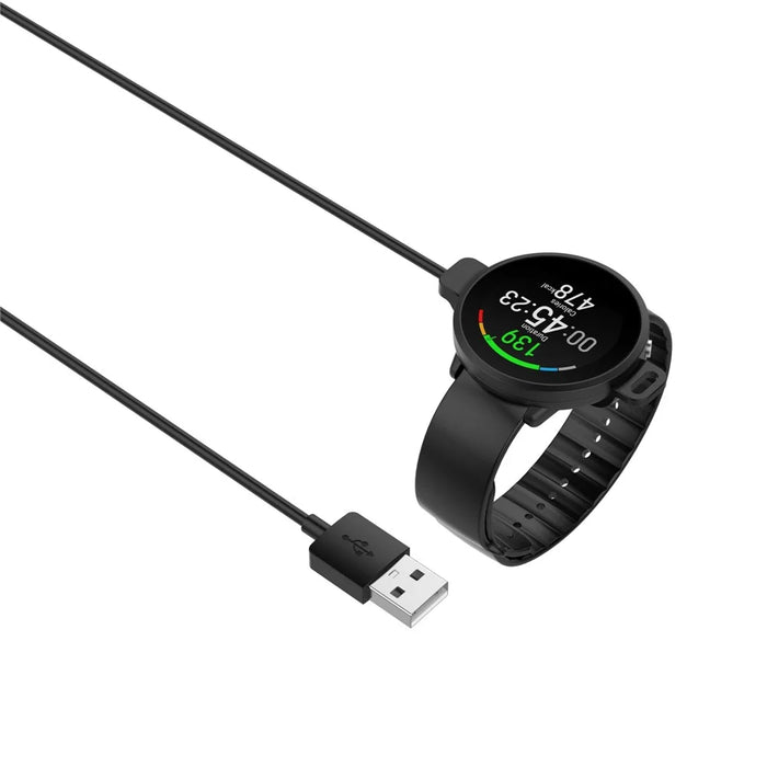 For Polar Unite 1m USB Charging Cable Smart Watch Charger - Black - 2