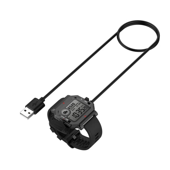 1.0M USB Charging Cable Smart Watch Charger without Magnet for Huami Amazfit Neo - Black - 2