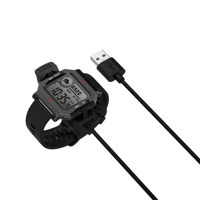 1.0M USB Charging Cable Smart Watch Charger without Magnet for Huami Amazfit Neo - Black - 7