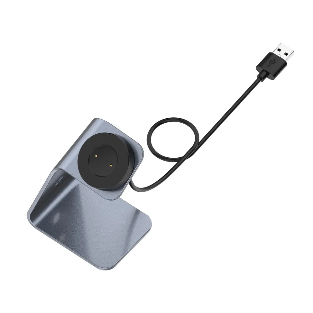 Cradle Charger Stand Holder Dock Station Base with 1.5M USB Cable for Huawei Watch GT/GT 2e/GT 2 (42mm/46mm)/Honor Watch GS Pro/Honor Magic/Honor Magic Watch 2 (42mm/46mm)/Honor Watch Dream  - Grey - 3