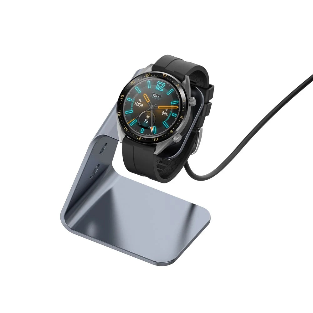 Cradle Charger Stand Holder Dock Station Base with 1.5M USB Cable for Huawei Watch GT/GT 2e/GT 2 (42mm/46mm)/Honor Watch GS Pro/Honor Magic/Honor Magic Watch 2 (42mm/46mm)/Honor Watch Dream  - Grey - 5