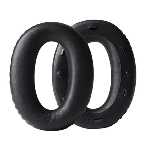 1 Pair Replacement Leather Headphone Cushions Pads for Sony MDR-1000X WH-1000XM2 - Black - 1