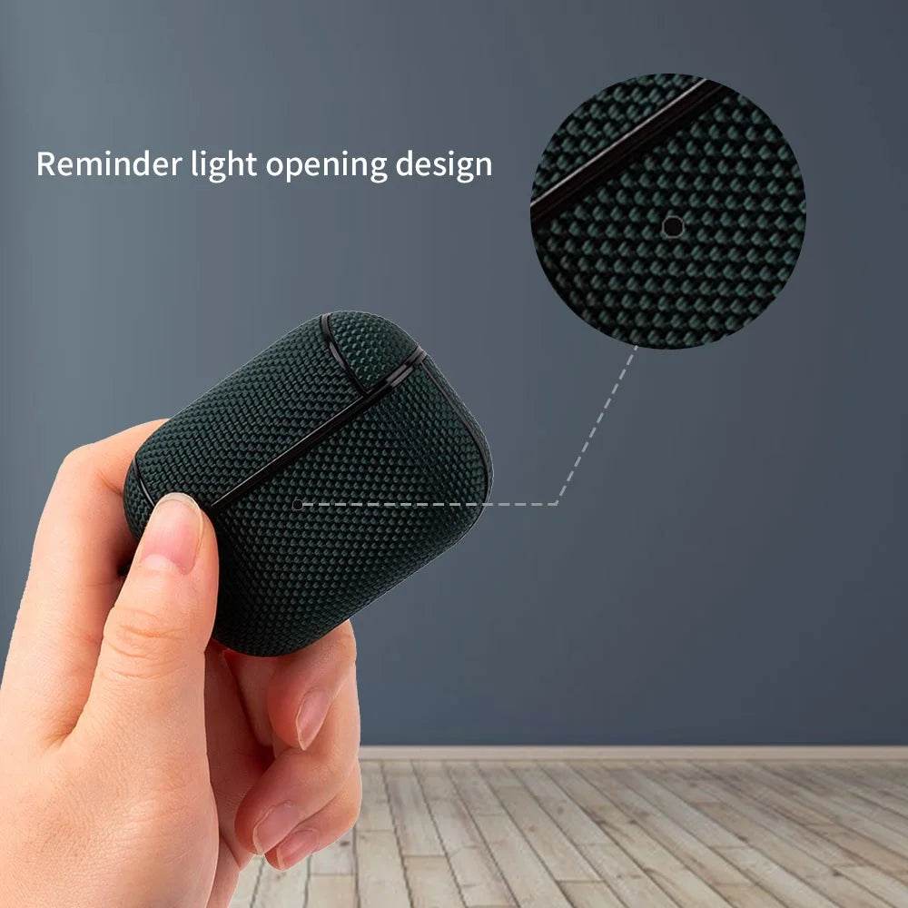 PC + Cloth Bluetooth-compatible Earphone Protection Case Cover with Buckle for AirPods Pro - Black - 7