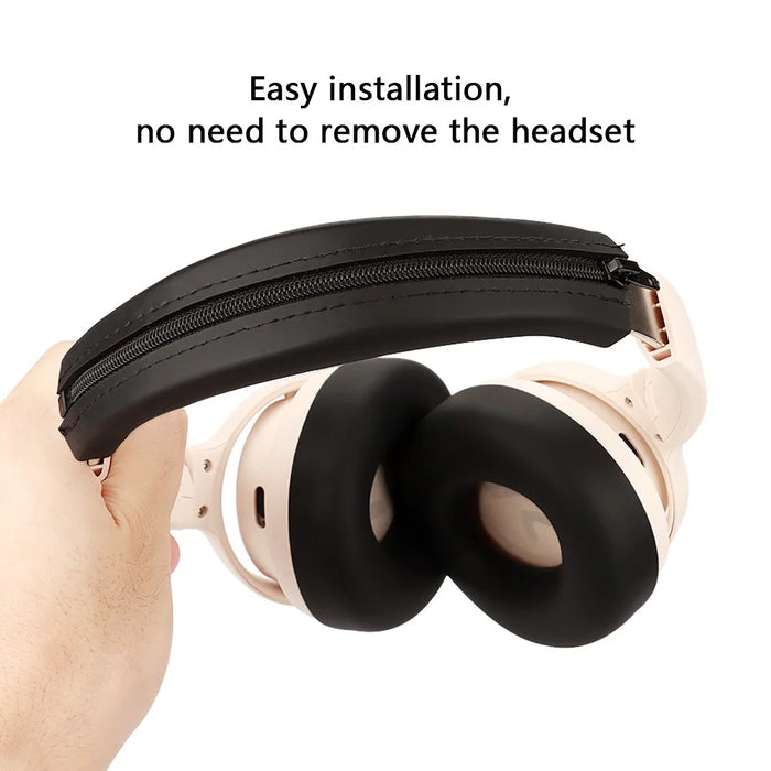 For SoundPEATS Space Headset Silicone Case Bluetooth-compatible Earphone Ears Caps with Head Beam Cover - Black - 3