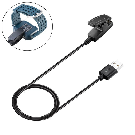 1 Meter USB Charging Cable Smart Watch Charger Clip with Data Transfer for Garmin Lily / Vivomove HR / Garmin vivomove Trend - 1