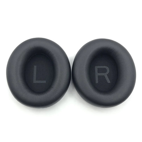 1Pair For Anker Soundcore Space Q45 Earpads Bluetooth-compatible Headset Protein Leather Ear Cushions - Black - 1