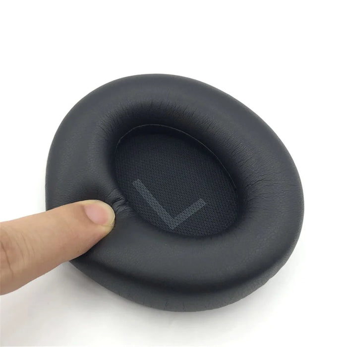 1Pair For Anker Soundcore Space Q45 Earpads Bluetooth-compatible Headset Protein Leather Ear Cushions - Black - 5