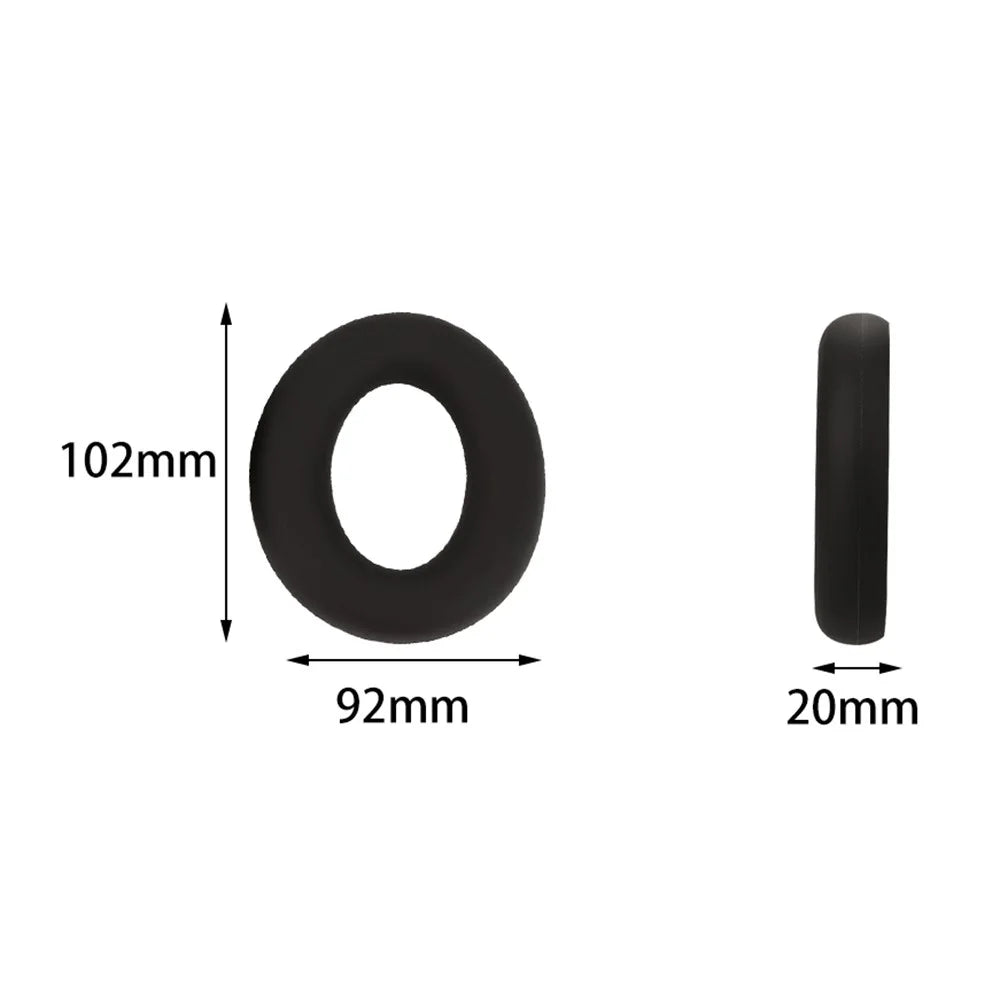 1 Pair for Anker Soundcore Space Q45 Headphone Earpad Protective Sleeve Silicone Earpad Cover - Black - 5