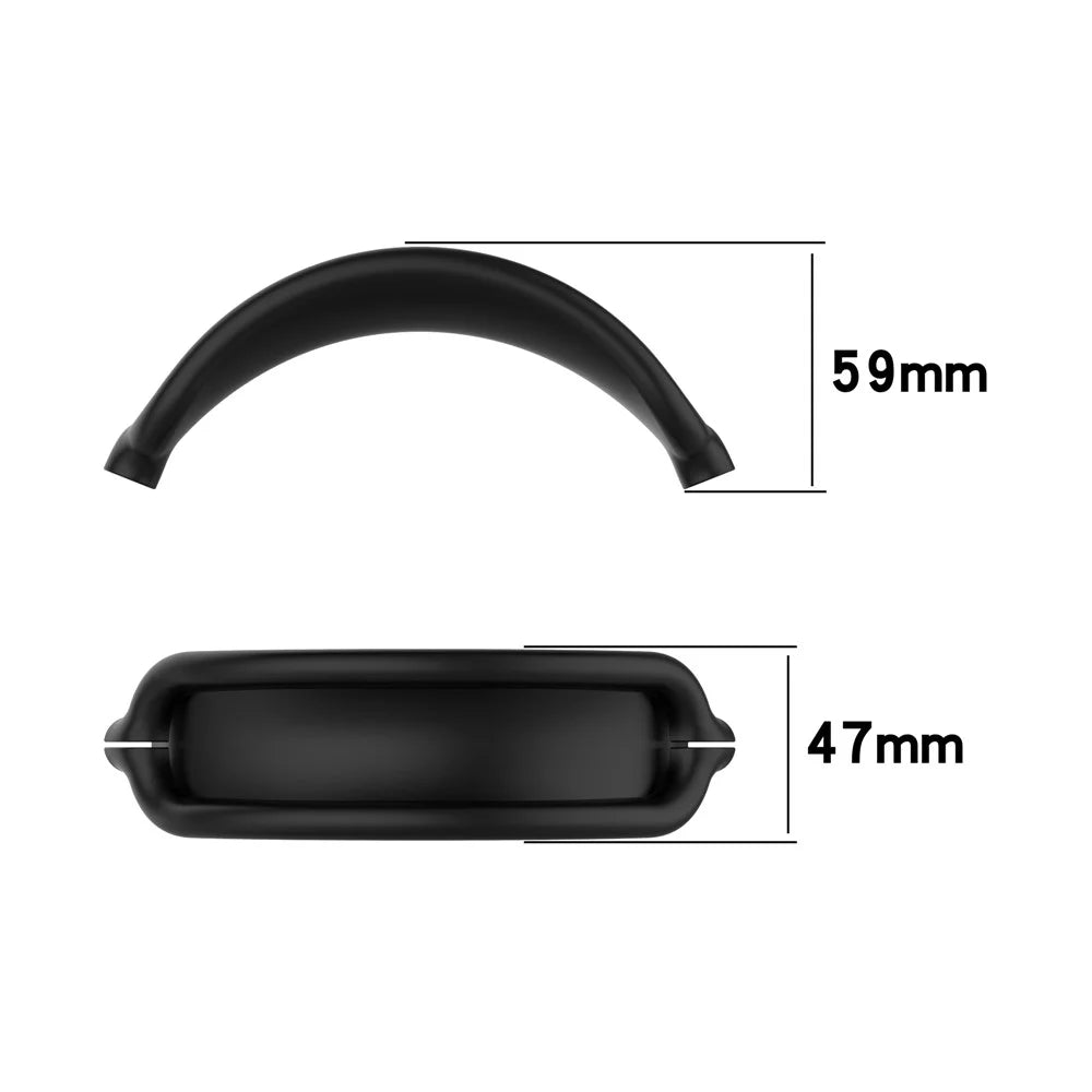 Silicone Headphone Headband Cover Replacement Cushion for AirPods Max with USB-C / AirPods Max - Black - 7