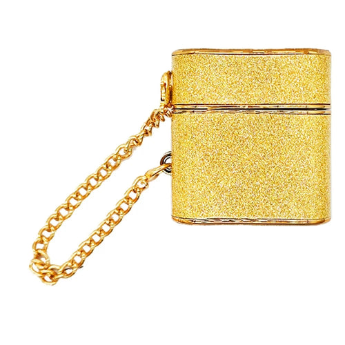 For Apple AirPods with Charging Case (2016) / (2019)  /  AirPods with Wireless Charging Case (2019) Glitter Powder Bluetooth-compatible Earphone Cover - Yellow - 1