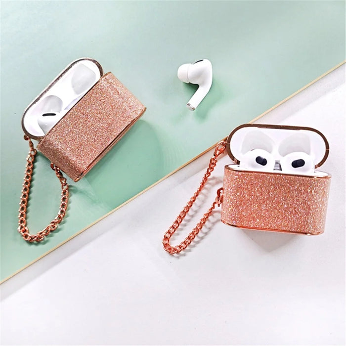 For Apple AirPods Pro 2 TWS Headset Cover Leather Texture PC+TPU Earphone Case - Yellow - 4