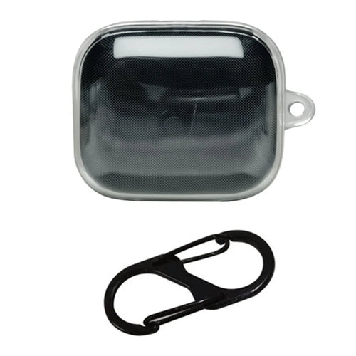 For Anker Soundcore P30i Silicone Headphone Case TWS Earphone Cover with Hanging Buckle - Transparent - 1