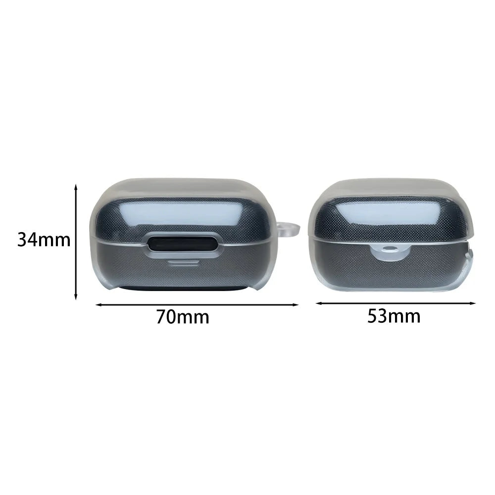 For Anker Soundcore P30i Silicone Headphone Case TWS Earphone Cover with Hanging Buckle - Transparent - 4