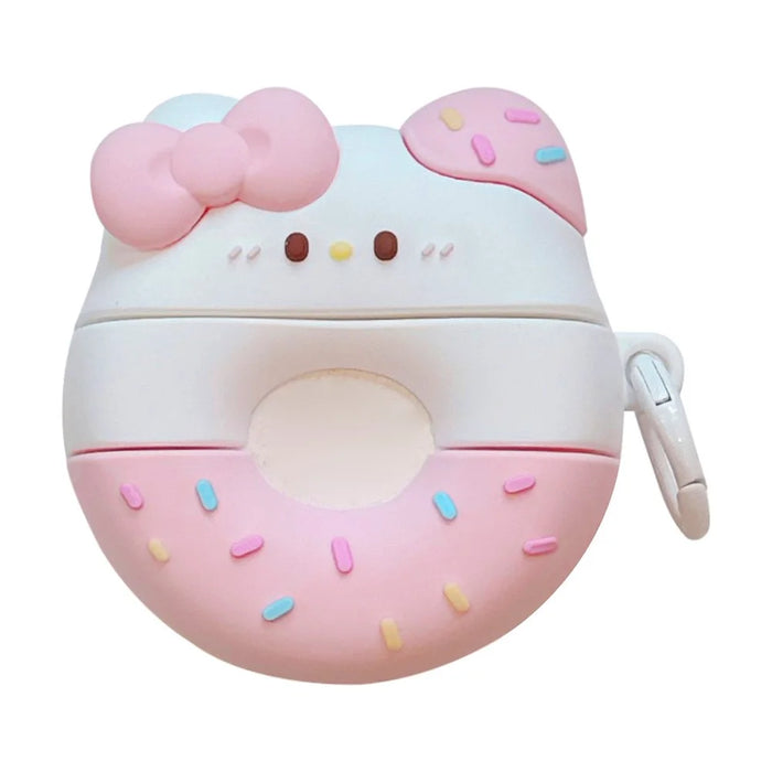 For AirPods 3 Lovely Bowknot Donut Earphone Case PVC Protective Cover - 1