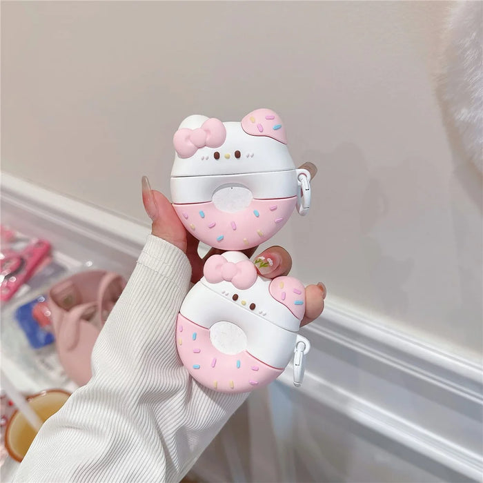 For AirPods 3 Lovely Bowknot Donut Earphone Case PVC Protective Cover - 7
