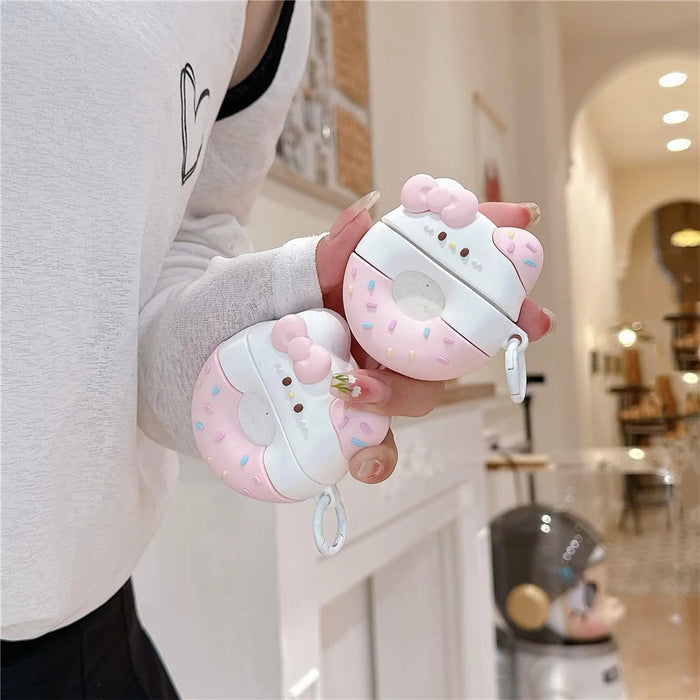 For AirPods Pro 2 / Pro Lovely Bowknot Donut Earphone Case PVC Protective Cover - 5