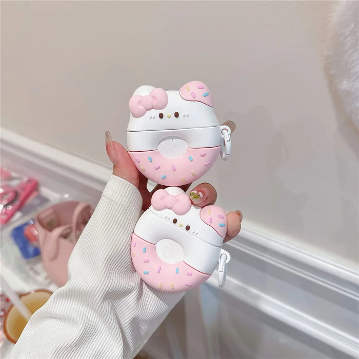 For AirPods Pro 2 / Pro Lovely Bowknot Donut Earphone Case PVC Protective Cover - 6