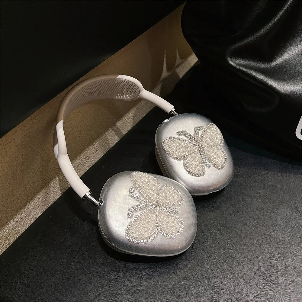 For AirPods Max 1 Pair Butterfly Decor Soft TPU Headphone Earmuff Shell Protective Cover - 4