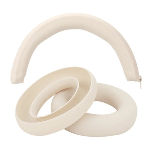 For Anker Soundcore Space One 1 Pair Headphone Earpad  Case Sleeve+1 Head Beam Cover - Beige - 1