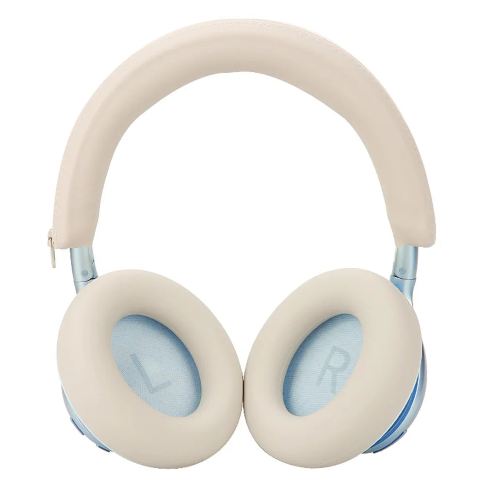 For Anker Soundcore Space One 1 Pair Headphone Earpad  Case Sleeve+1 Head Beam Cover - Beige - 2