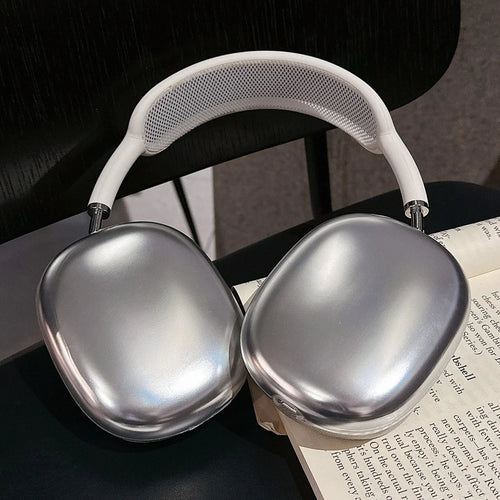 For AirPods Max with USB-C / Max 1 Pair Electroplating TPU Earmuff Shell Headphone Protective Cover - 1