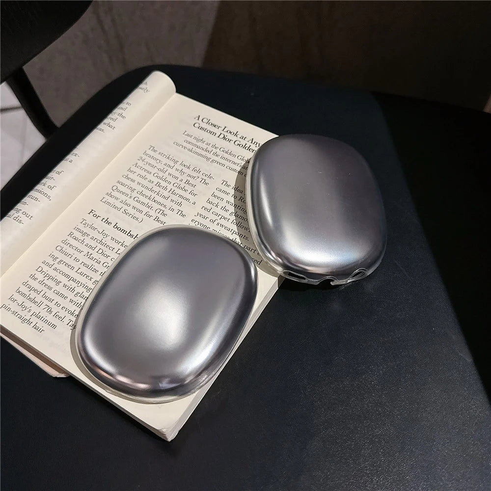 For AirPods Max with USB-C / Max 1 Pair Electroplating TPU Earmuff Shell Headphone Protective Cover - 3