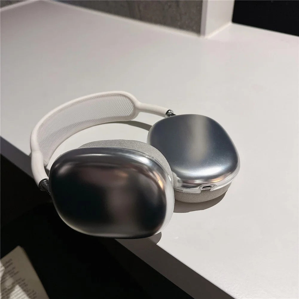For AirPods Max with USB-C / Max 1 Pair Electroplating TPU Earmuff Shell Headphone Protective Cover - 4