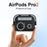 For AirPods Pro 2 Case Shockproof TPU+PC Earbud Cover Radio Style - Black - 6