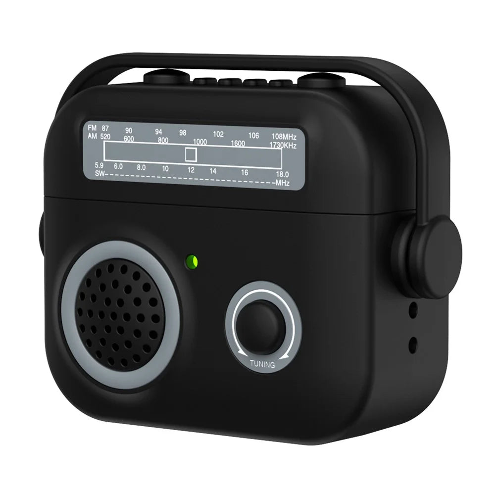 For Apple AirPods 3 Case Radio Style Bluetooth-compatible Earphone TPU+PC Protective Cover - Black - 1
