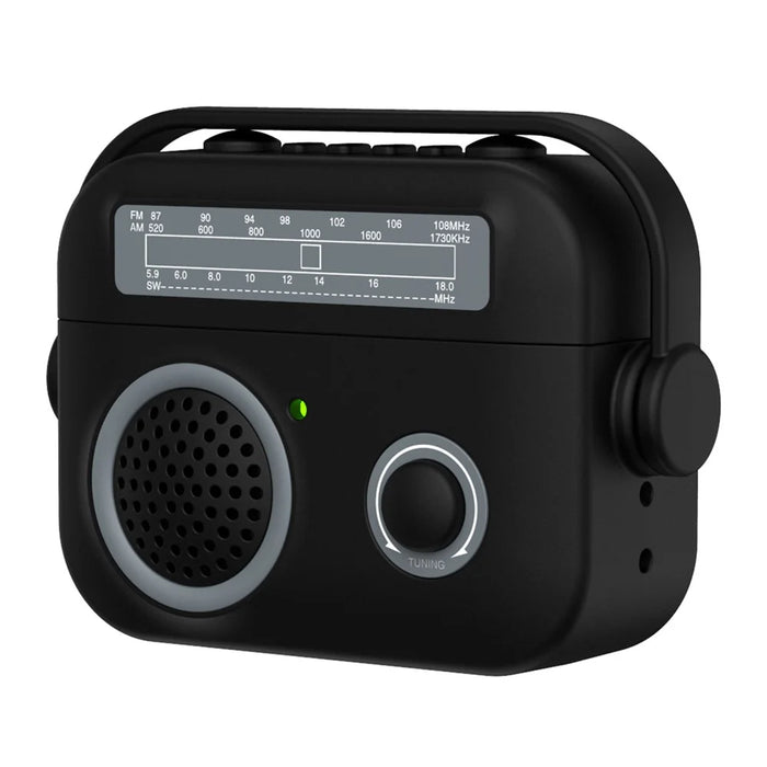 For Apple AirPods Pro Case Wireless Bluetooth-compatible TPU+PC Radio Style Cover - Black - 1