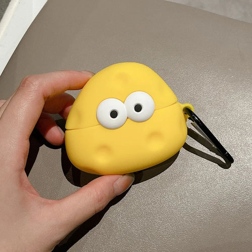 For AirPods Pro / Airpods Pro 2 Cartoon Cheese Silicone Cover Bluetooth-compatible Earphones Protective Case - 1