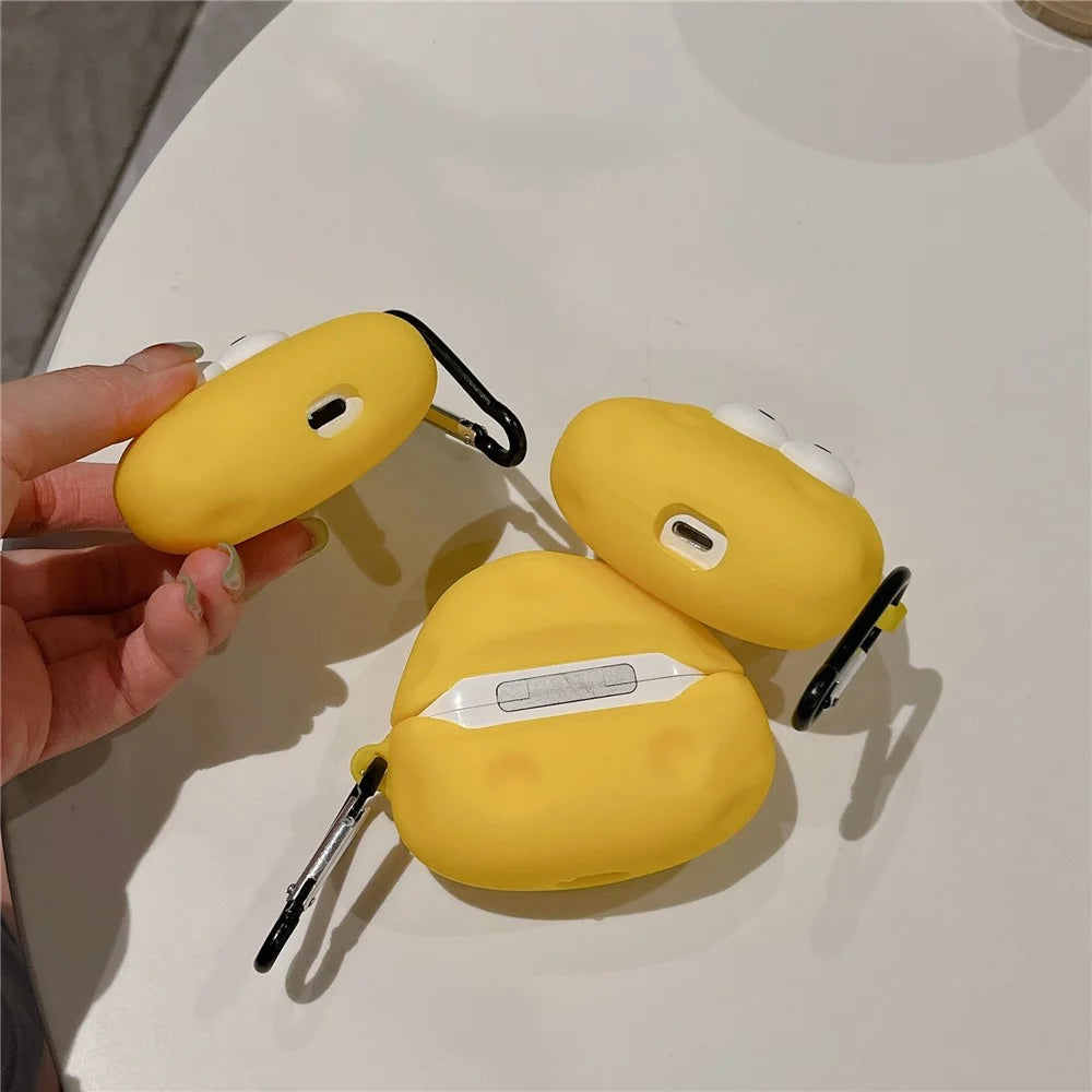 For AirPods Pro / Airpods Pro 2 Cartoon Cheese Silicone Cover Bluetooth-compatible Earphones Protective Case - 2