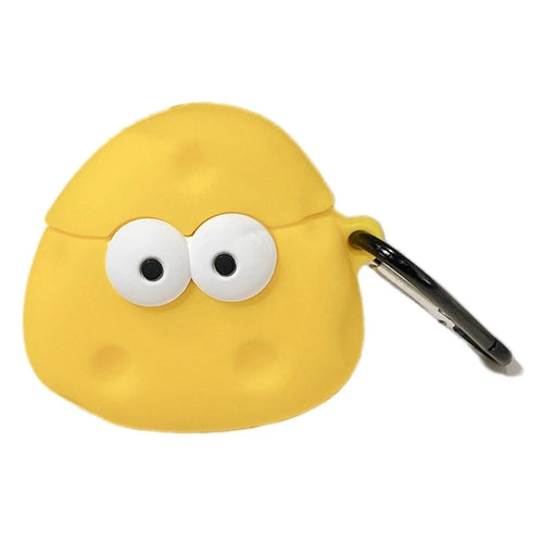 For Apple AirPods with Wireless Charging Case (2019)  /  AirPods with Charging Case (2019) (2016) Cartoon Cheese Silicone Cover - 1