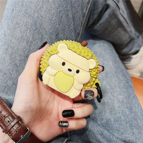 For AirPods Pro 2 / AirPods Pro Cartoon Durian Shape Silicone Case Headset Protection Cover - 1