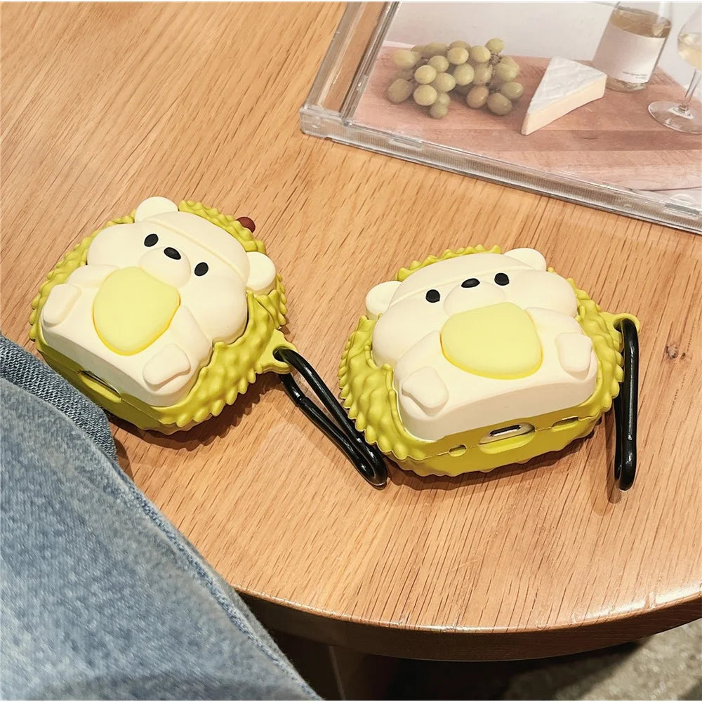 For AirPods Pro 2 / AirPods Pro Cartoon Durian Shape Silicone Case Headset Protection Cover - 3