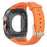 For Apple Watch Series 9 8 7 41mm / Series 6 5 4 SE 40mm TPU Watch Band with PC Case - Orange+Transparent Black - 2