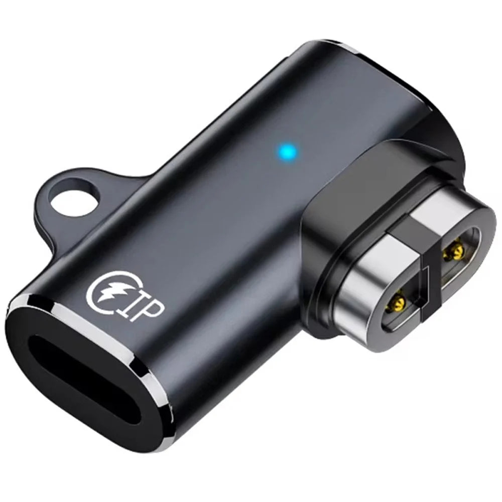 For Shokz Bone Conduction Earphone Magnetic Charger Adapter 8-Pin Female Converter (Side Elbow) - 1