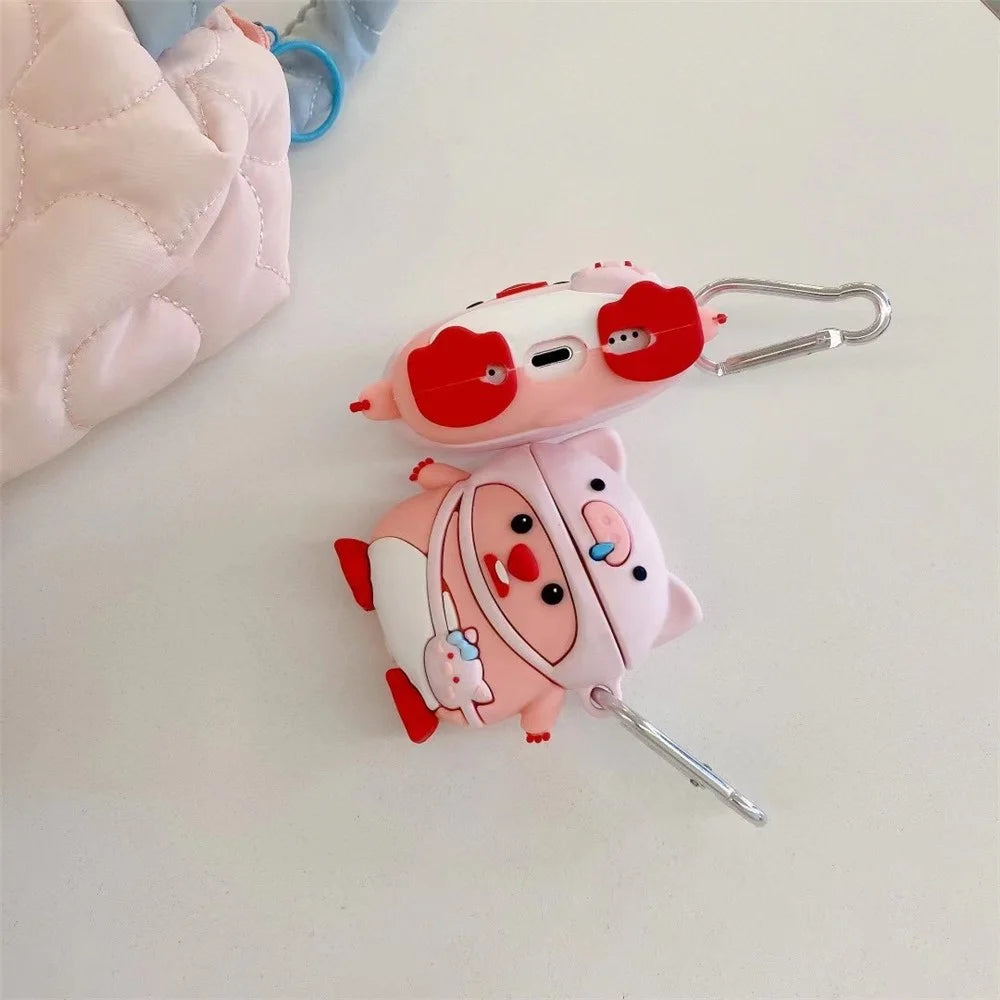 For Apple AirPods with Charging Case (2019) (2016) / AirPods with Wireless Charging Case (2019) Silicone Case Sleeve with Buckle - 3