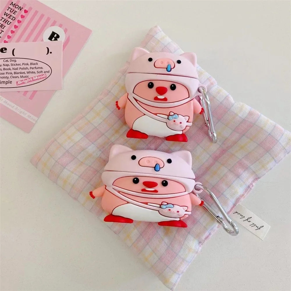 For Apple AirPods with Charging Case (2019) (2016) / AirPods with Wireless Charging Case (2019) Silicone Case Sleeve with Buckle - 5