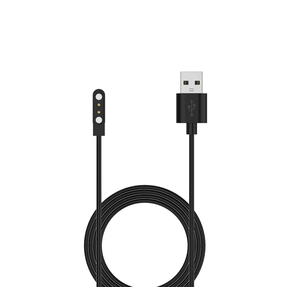 1m USB Charge Cable Smart Watch Magnetic Charger Adapter for Realme Watch 3 / Haylou Watch 4S / Watch 4 / GST LS09B / Willful IP68 / ID205L / SW021 - Black - 4