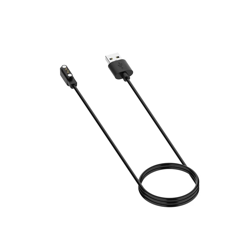 1m USB Charge Cable Smart Watch Magnetic Charger Adapter for Realme Watch 3 / Haylou Watch 4S / Watch 4 / GST LS09B / Willful IP68 / ID205L / SW021 - Black - 6