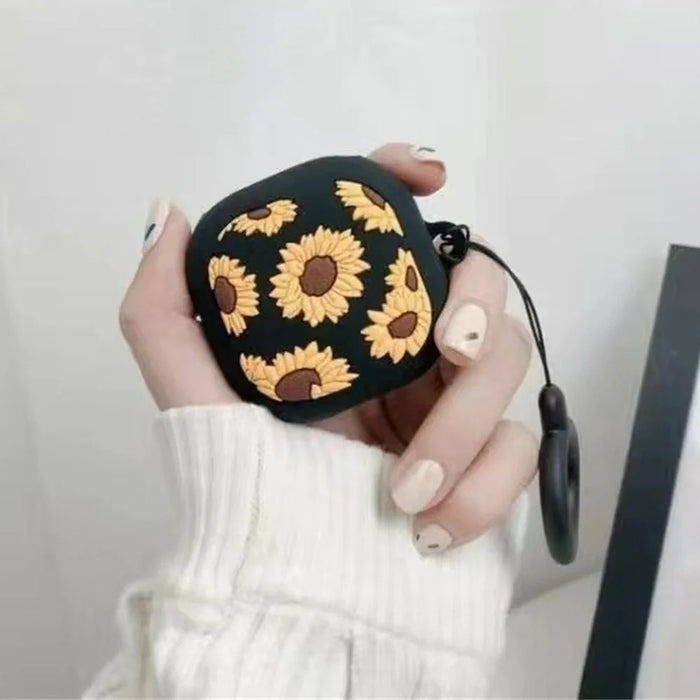 For Samsung Galaxy Buds2 Bluetooth-compatible Earphone Dust-Proof Cover Silicone Case - Sunflower - 1
