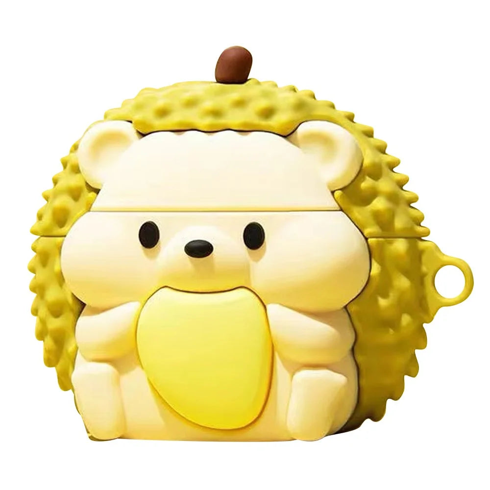 For Huawei Freebuds 4i Silicone Case Cartoon Durian Hedgehog Cute Earphone Cover - 1