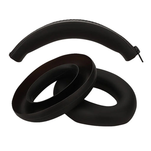 1 Pair For Anker Soundcore Life Q20i Headphone Soft Silicone Earpad Case Protector with Head Beam Sleeve - Black - 1