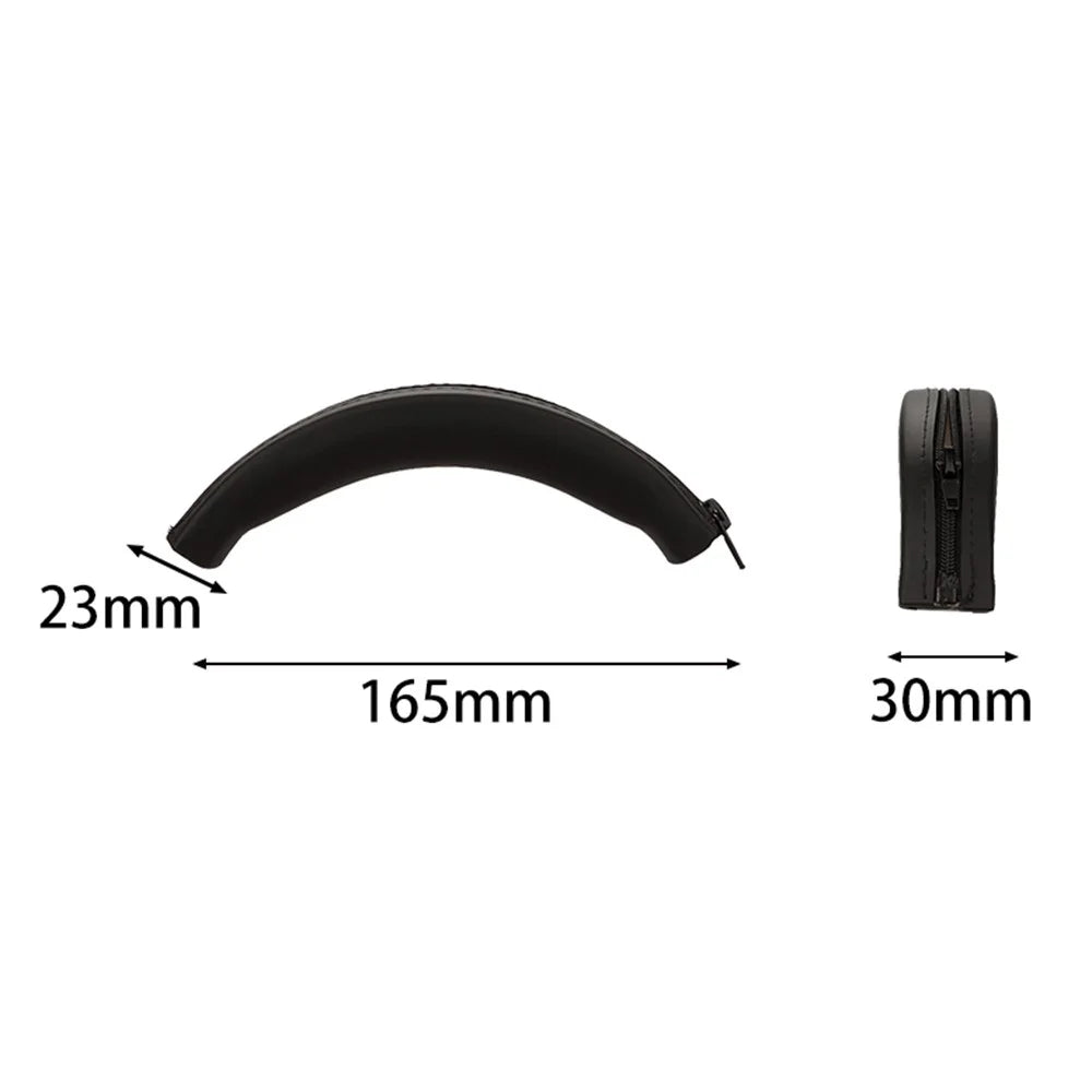 1 Pair For Anker Soundcore Life Q20i Headphone Soft Silicone Earpad Case Protector with Head Beam Sleeve - Black - 3