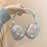 1Pair Protective Case for AirPods Max with USB-C / Max Headphone Drop-Resistance TPU Sleeve - Pink / Purple Flower - 3